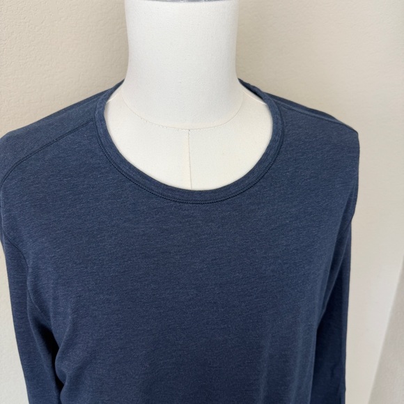 Lululemon Men’s 5 Year Basic Long Sleeve Size XL Heathered Nautical Navy - Picture 4 of 8